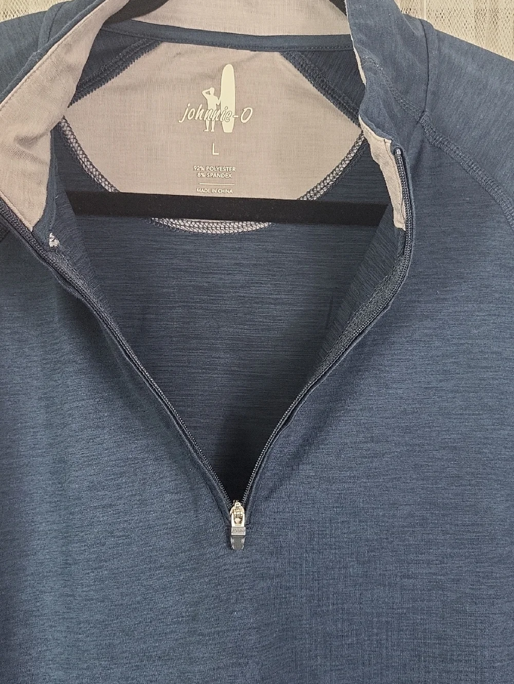 Johnnie-O Men's Half-Zip Pullover - Deep Slate Blue. Size L - Picture 4 of 9